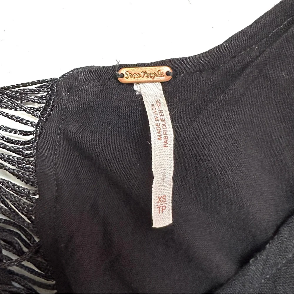 Free People | Embroidered Tank Jersey Knit Mini Dress Size XS - Picture 8 of 8